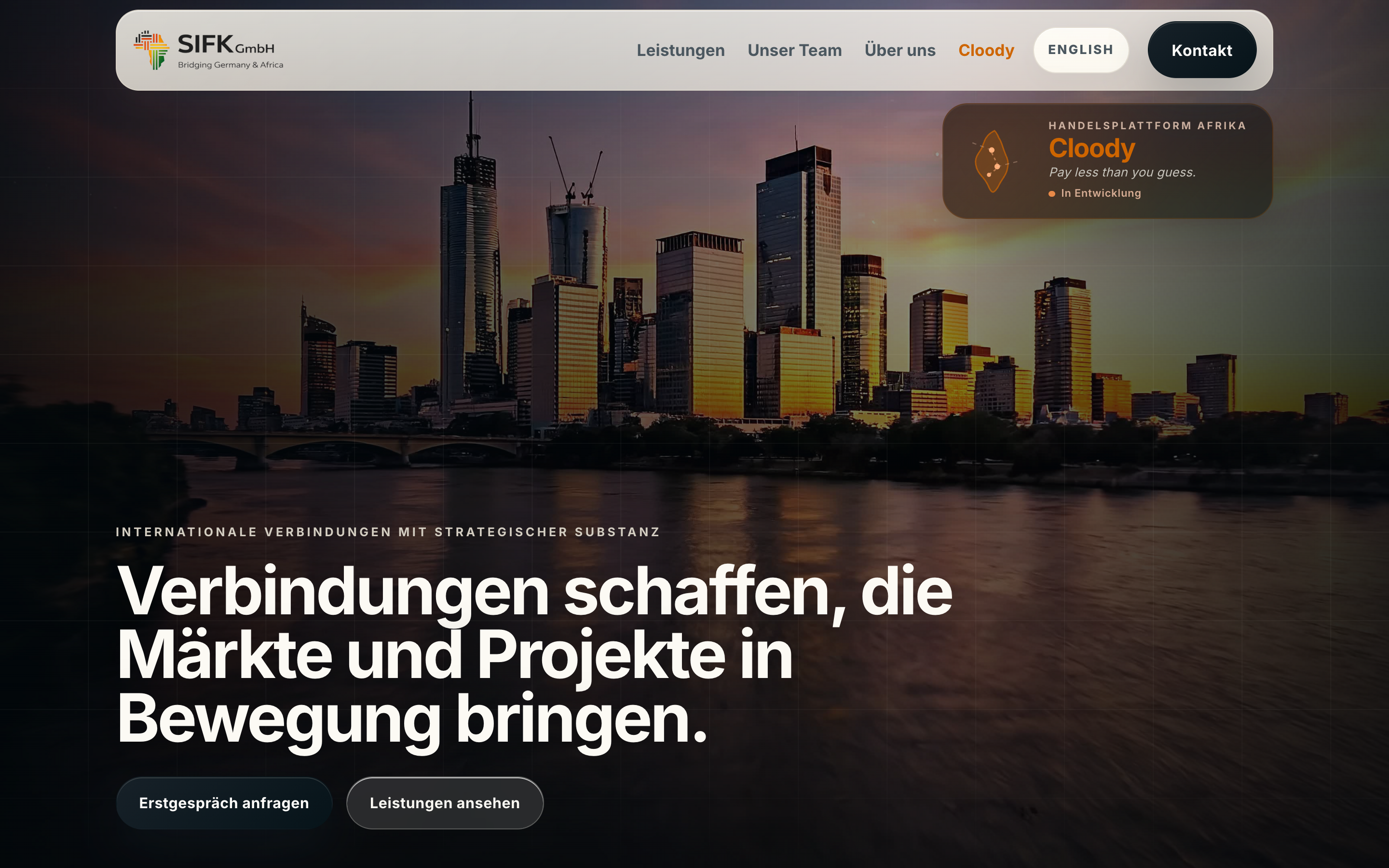 Website der SIFK GmbH